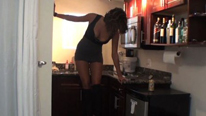 Abusive girlfriend in high heels torments her boy